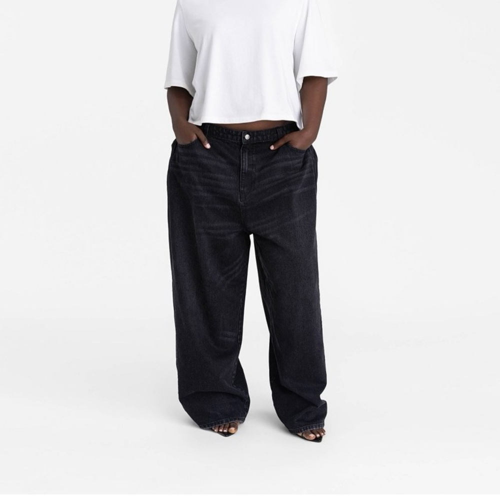 KBB by KAHLANA Women’s Wide-Leg “The Rachel Jeans’ Black Size 20